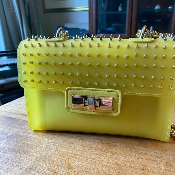 NWT Steve Madden Yellow Jelly Purse - Picture 1 of 4